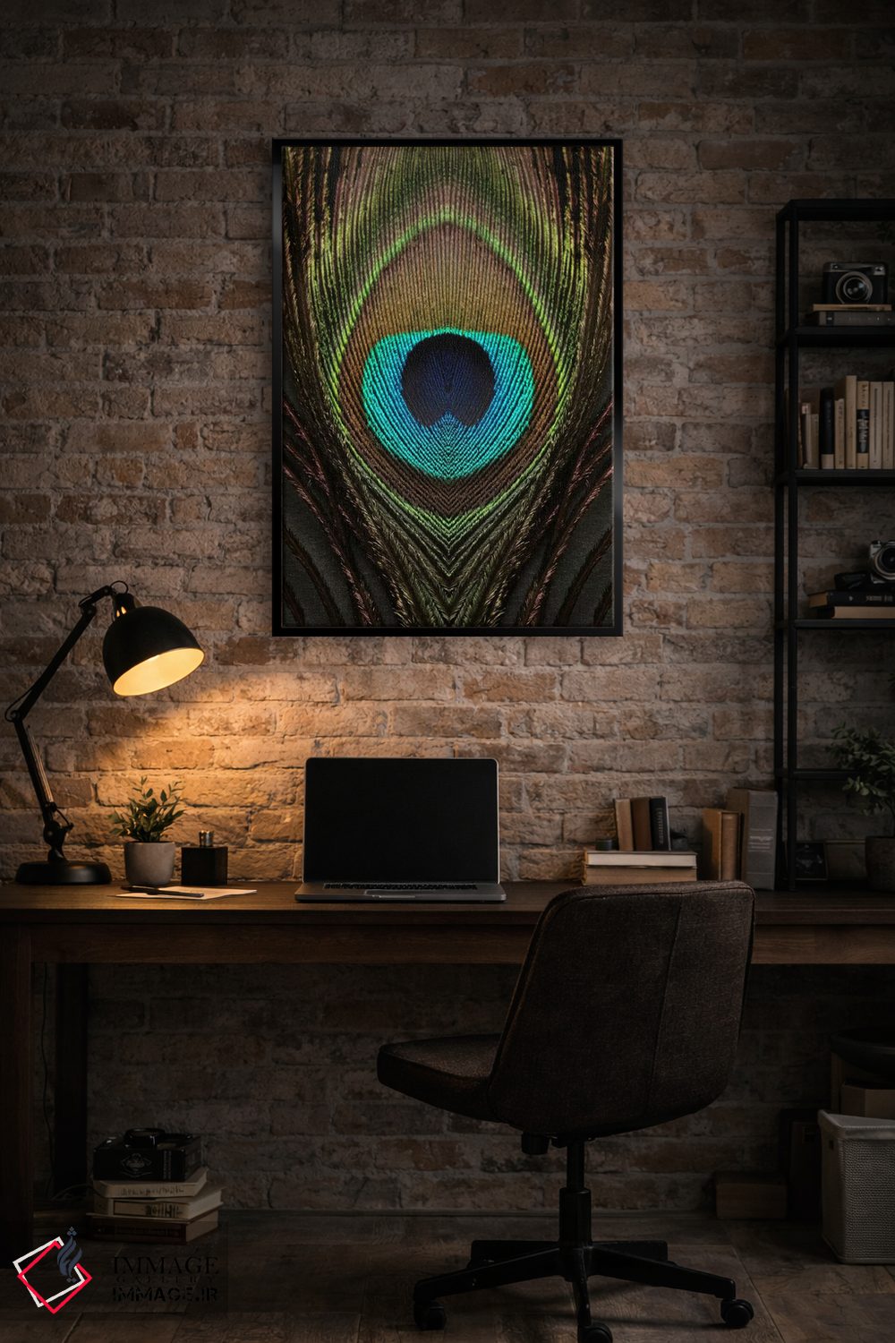 تابلو دکوراتیو تقارن پر طاووس ۱ اثر آلیسون فنل - D5B