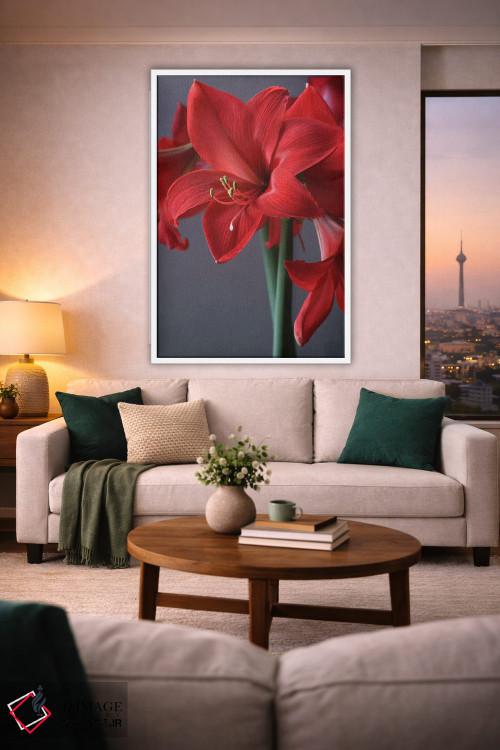 تابلو دکوراتیو آمارلیس قرمز اثر آلیسون فنل - D2W
