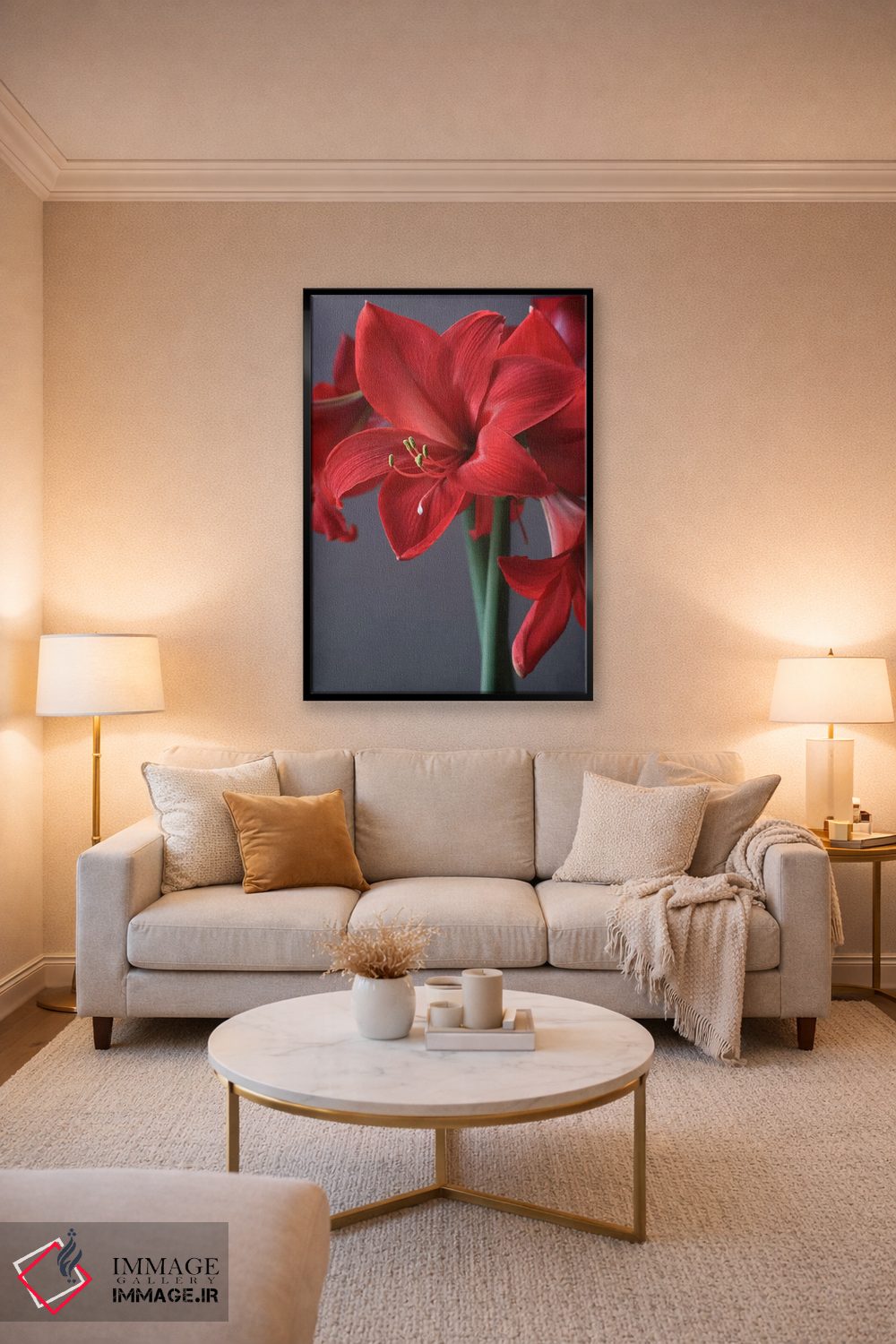 تابلو دکوراتیو آمارلیس قرمز اثر آلیسون فنل - D3B