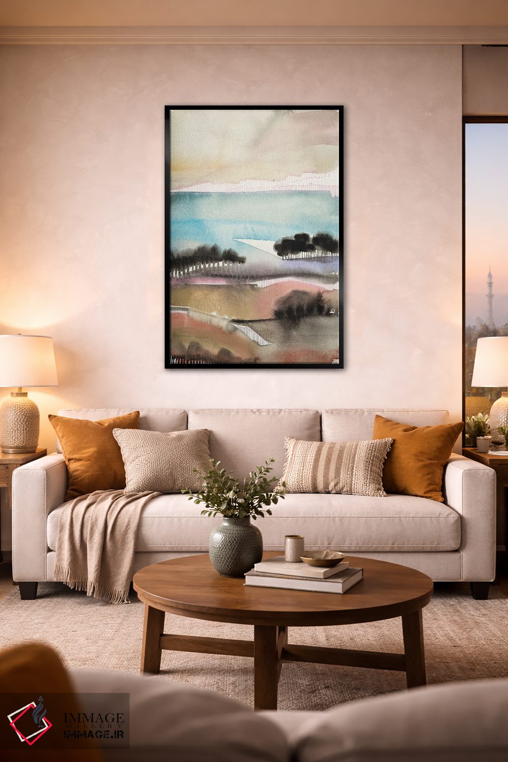 تابلو انتزاعی دره طلوع خورشید اثر فیث ایوانز-سیلز - D4B