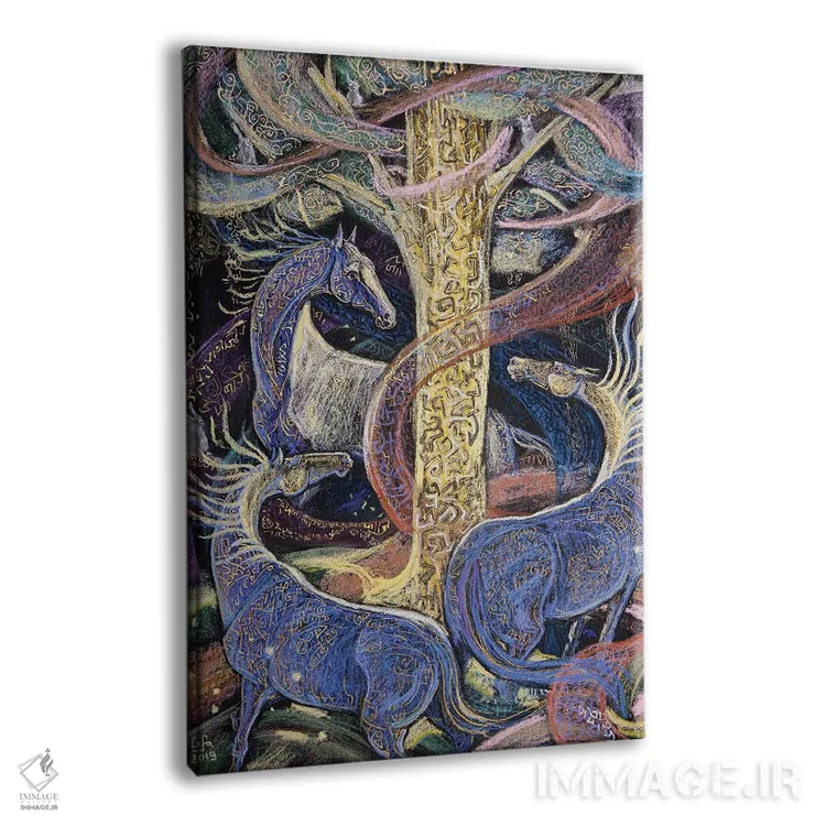 تابلو دکوراتیو درخت جادویی اثر فافا کورولوا - نمای پرسپکتیو محصول