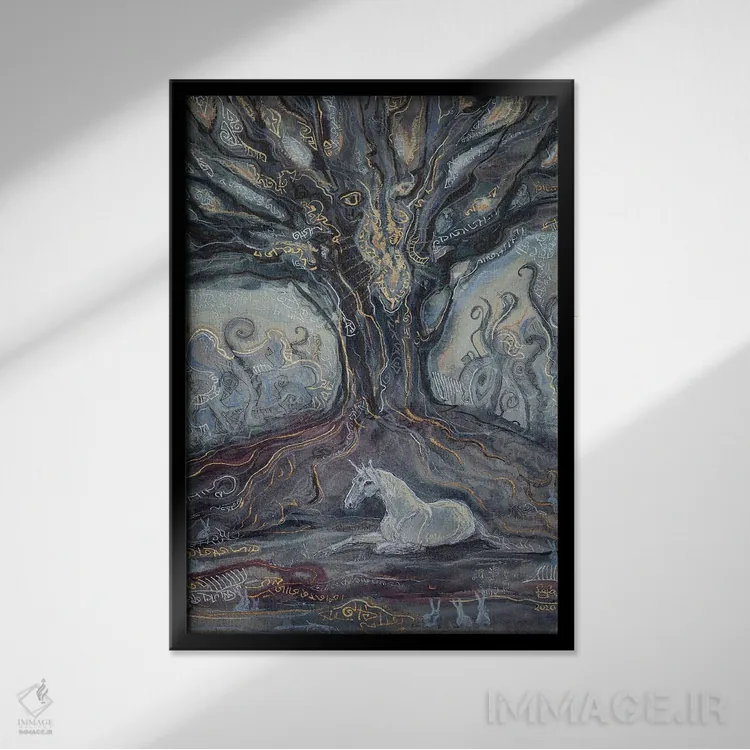 تابلو دکوراتیو نگهبانان اثر فافا کورولوا - نمای قابدار مشکی