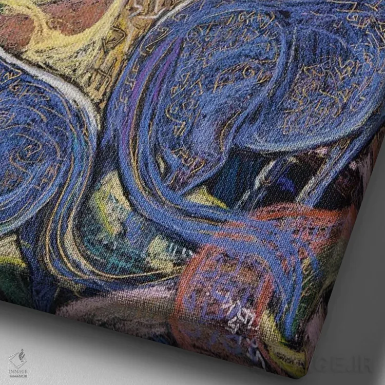 تابلو دکوراتیو درخت جادویی اثر فافا کورولوا - نمای نزدیک بافت بوم