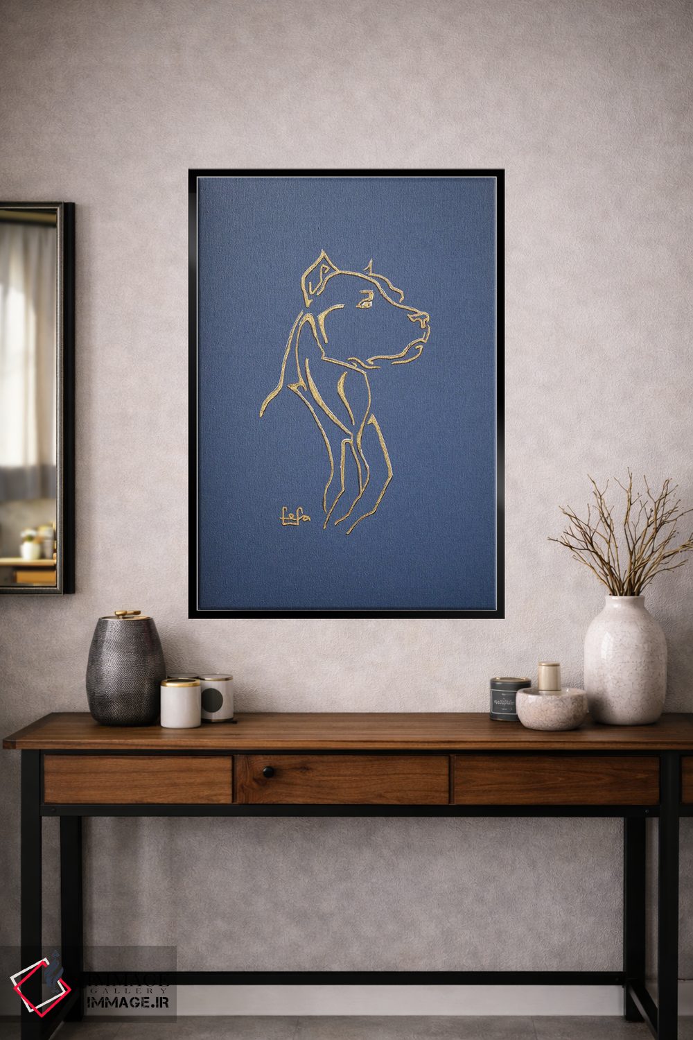 تابلو دکوراتیو پیتبول تریر اثر فافا کورولوا - D1B