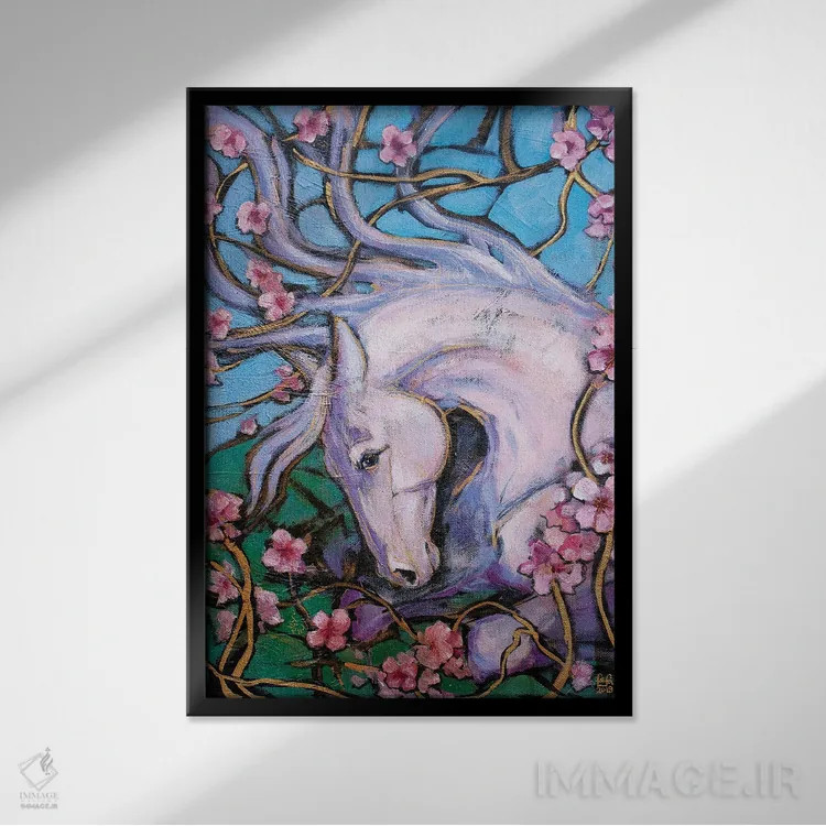 تابلو دکوراتیو انتظار اثر فافا کورولوا - نمای قابدار مشکی