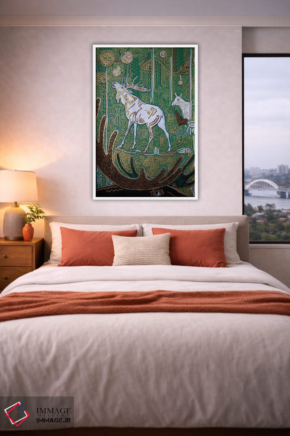 تابلو دکوراتیو افسانه ای از گوزن های شمالی اثر فافا کورولوا - D3W