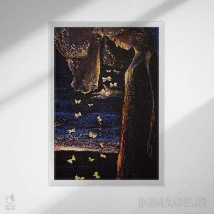 تابلو دکوراتیو آغاز اثر فافا کورولوا - نمای قابدار سفید