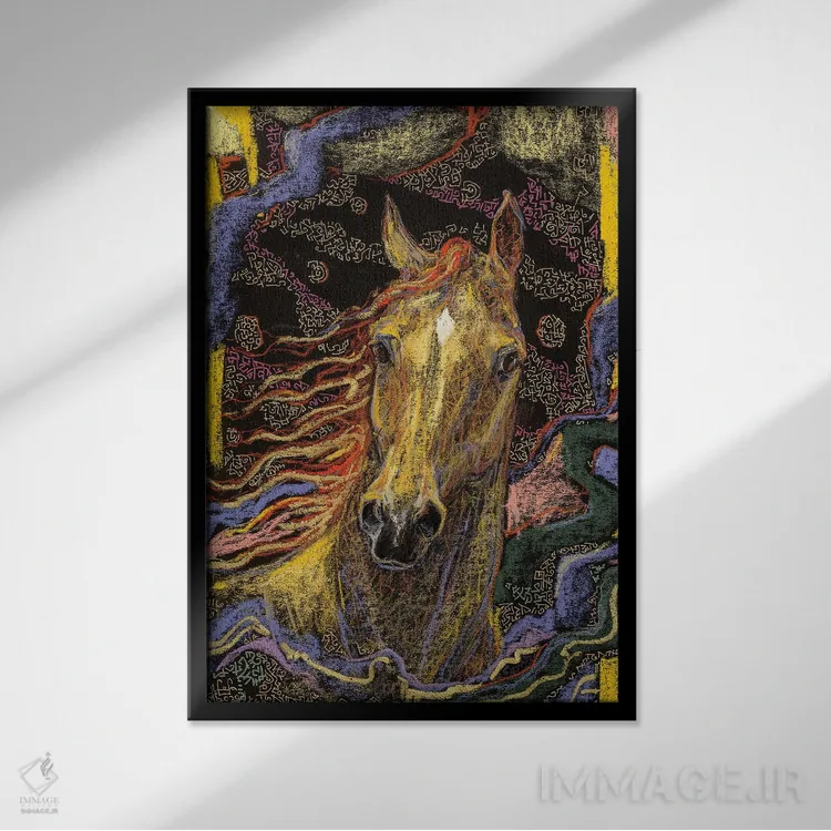 تابلو دکوراتیو در میان بادها اثر فافا کورولوا - نمای قابدار مشکی