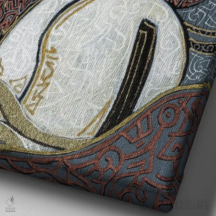 تابلو دکوراتیو یک اسب سفید آسمانی اثر فافا کورولوا - نمای نزدیک بافت بوم