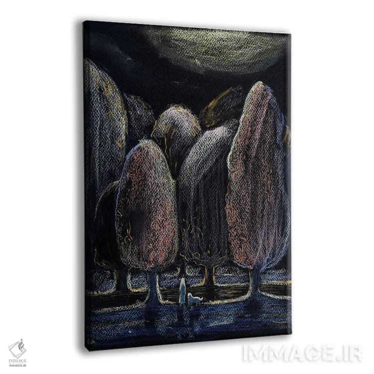 تابلو دکوراتیو انتظار در شب اثر فافا کورولوا - نمای پرسپکتیو محصول