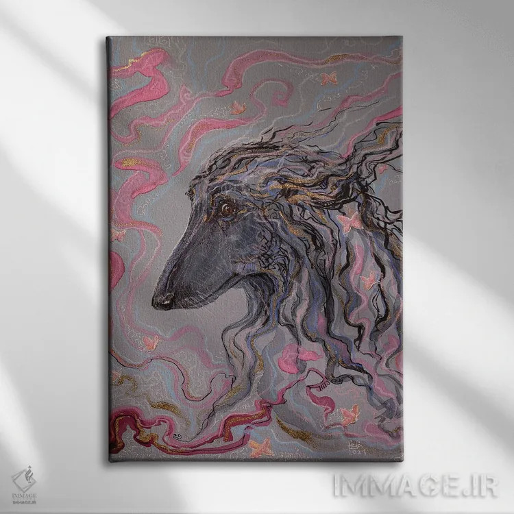 تابلو دکوراتیو کسی اثر فافا کورولوا - نمای روبهرو روی دیوار