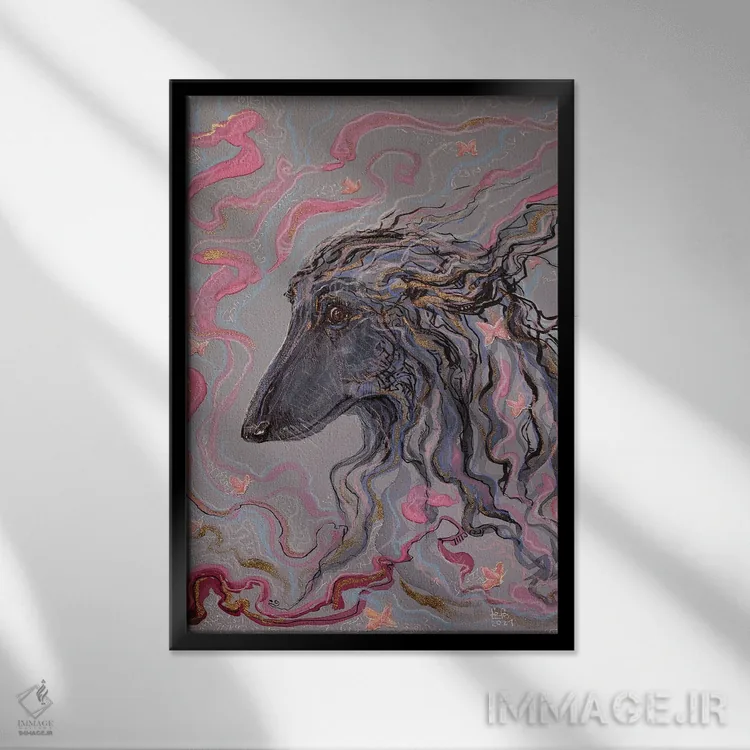 تابلو دکوراتیو کسی اثر فافا کورولوا - نمای قابدار مشکی