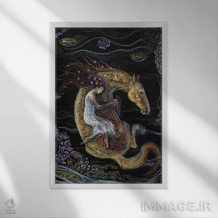 تابلو دکوراتیو با هم اثر فافا کورولوا - نمای قابدار سفید