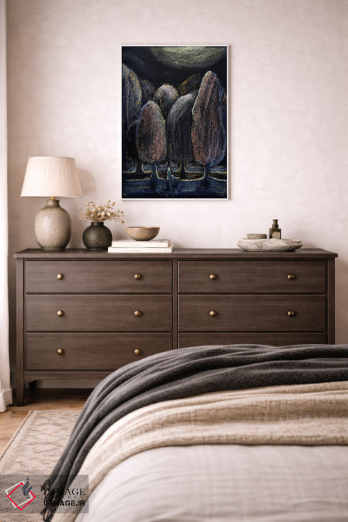 تابلو دکوراتیو انتظار در شب اثر فافا کورولوا - D3W