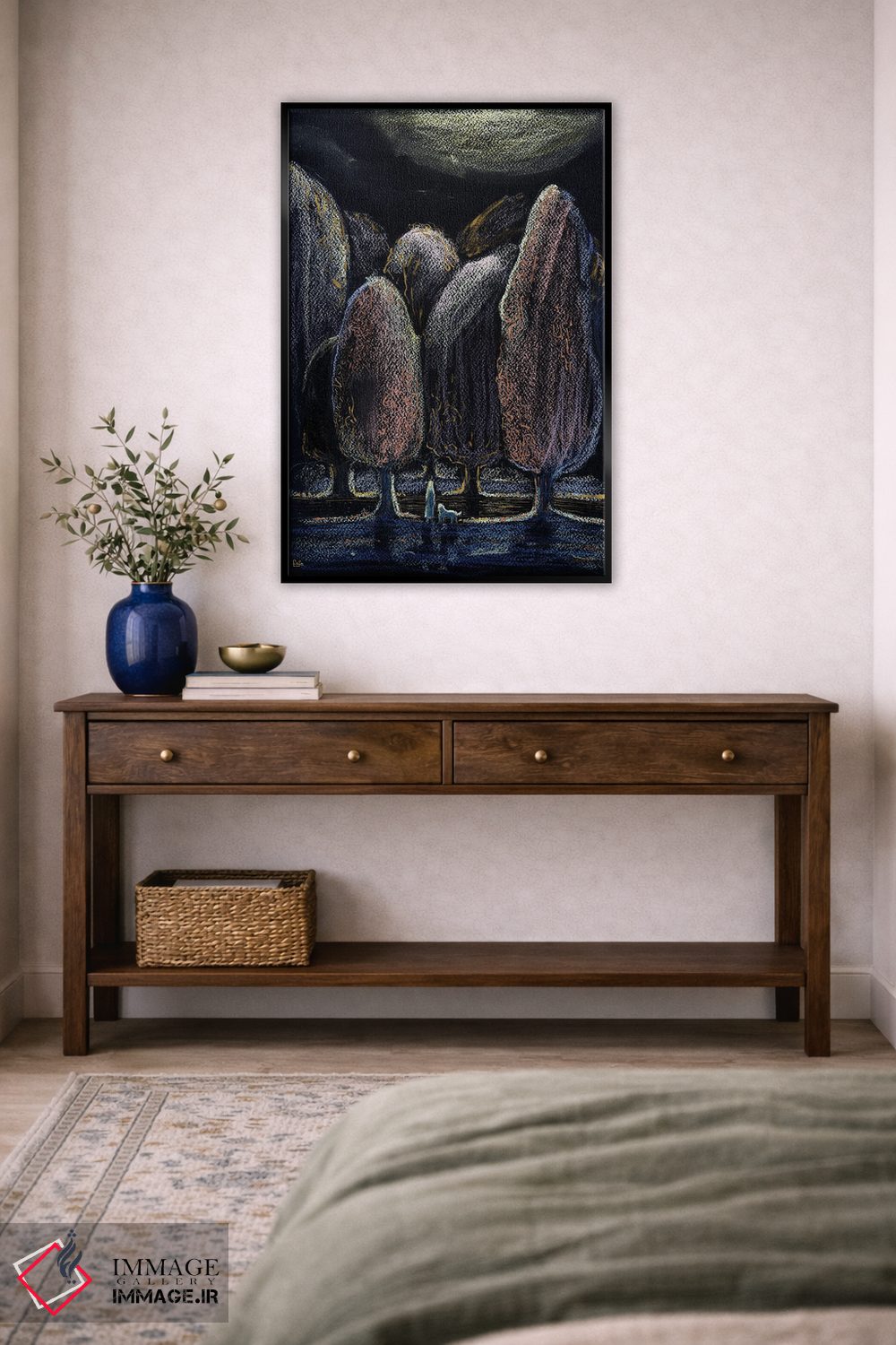 تابلو دکوراتیو انتظار در شب اثر فافا کورولوا - D5B