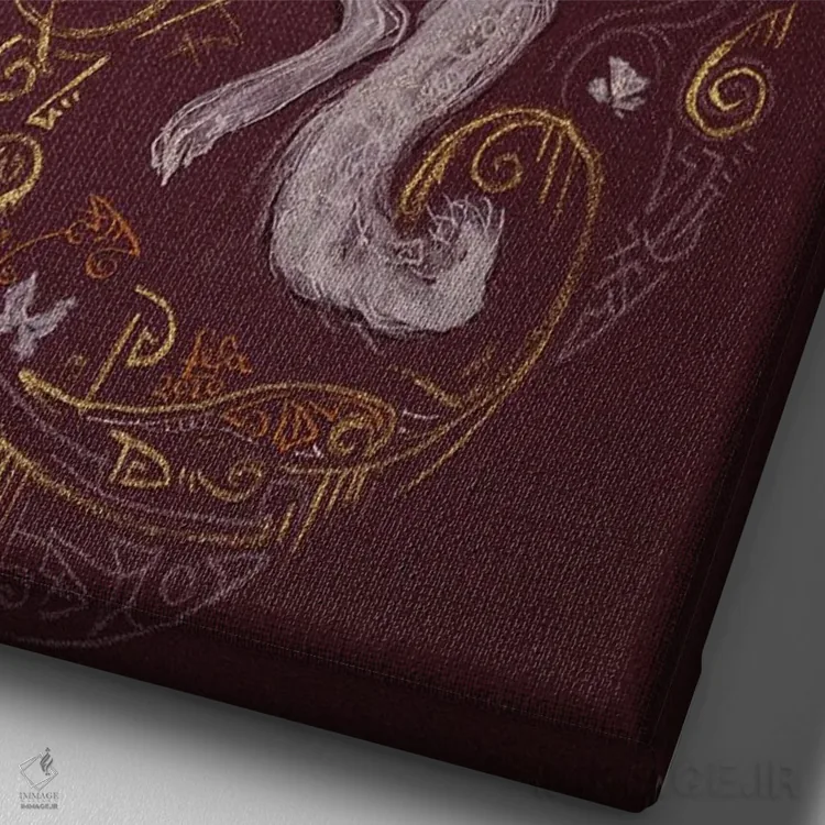 تابلو دکوراتیو روح اثر فافا کورولوا - نمای نزدیک بافت بوم