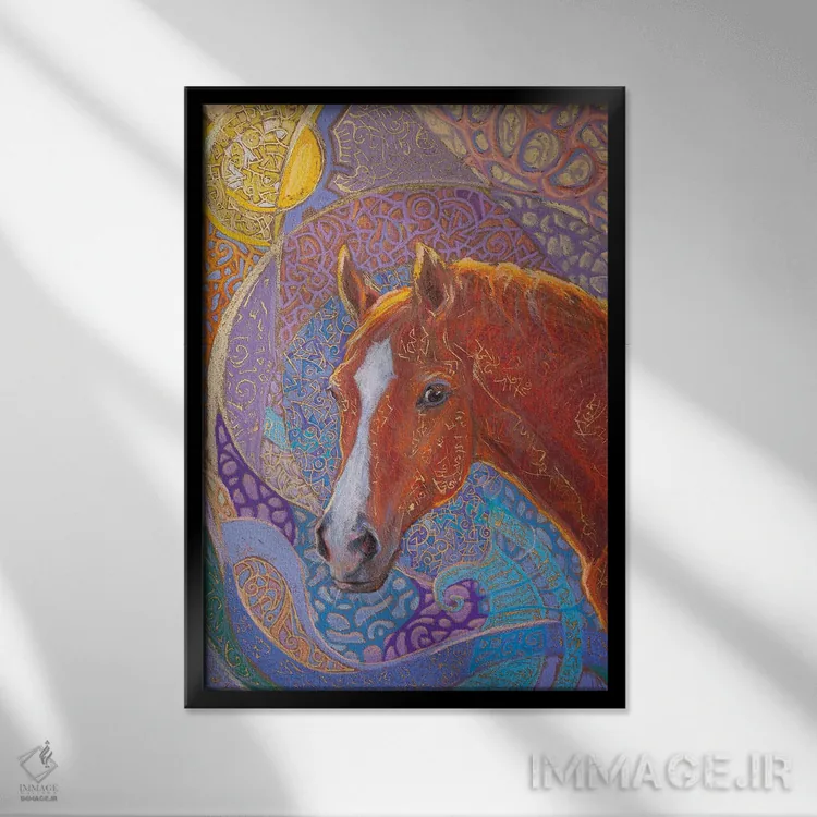 تابلو دکوراتیو طلوع زمستانی اثر فافا کورولوا - نمای قابدار مشکی