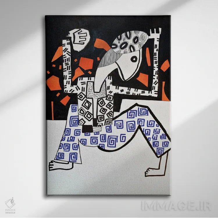 تابلو دکوراتیو کاغذ شماره ۲۹ اثر فرانتیشک فلوریان - نمای روبهرو روی دیوار