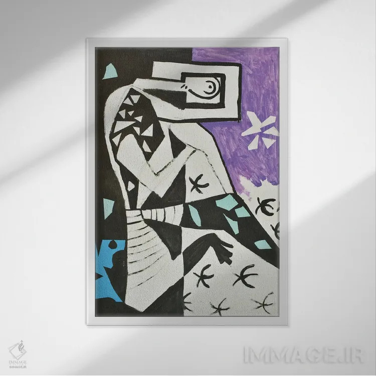 تابلو دکوراتیو کاغذ شماره ۱۴ اثر فرانتیشک فلوریان - نمای قابدار سفید