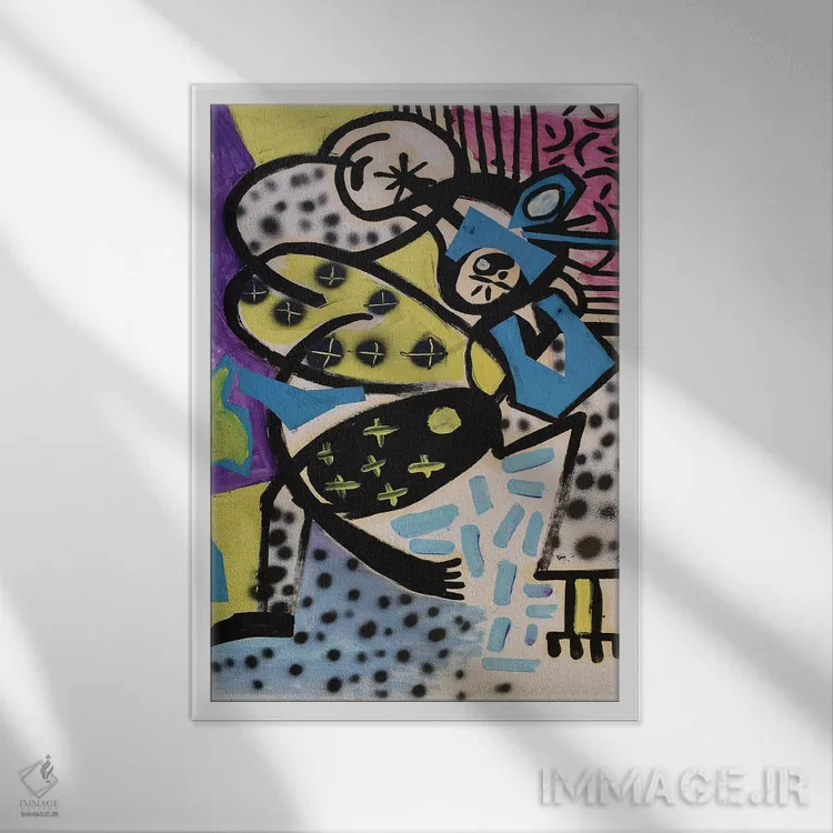 تابلو دکوراتیو کاغذ شماره ۷۸ اثر فرانتیشک فلوریان - نمای قابدار سفید