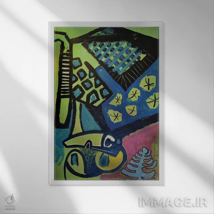 تابلو دکوراتیو کاغذ شماره ۷۹ اثر فرانتیشک فلوریان - نمای قابدار سفید