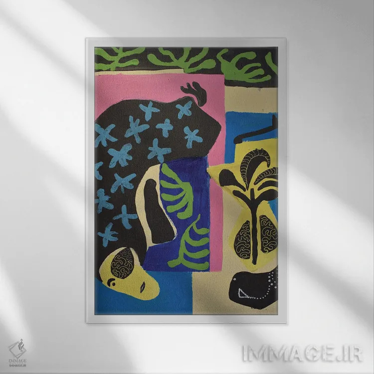 تابلو دکوراتیو کاغذ شماره ۹۱ اثر فرانتیشک فلوریان - نمای قابدار سفید