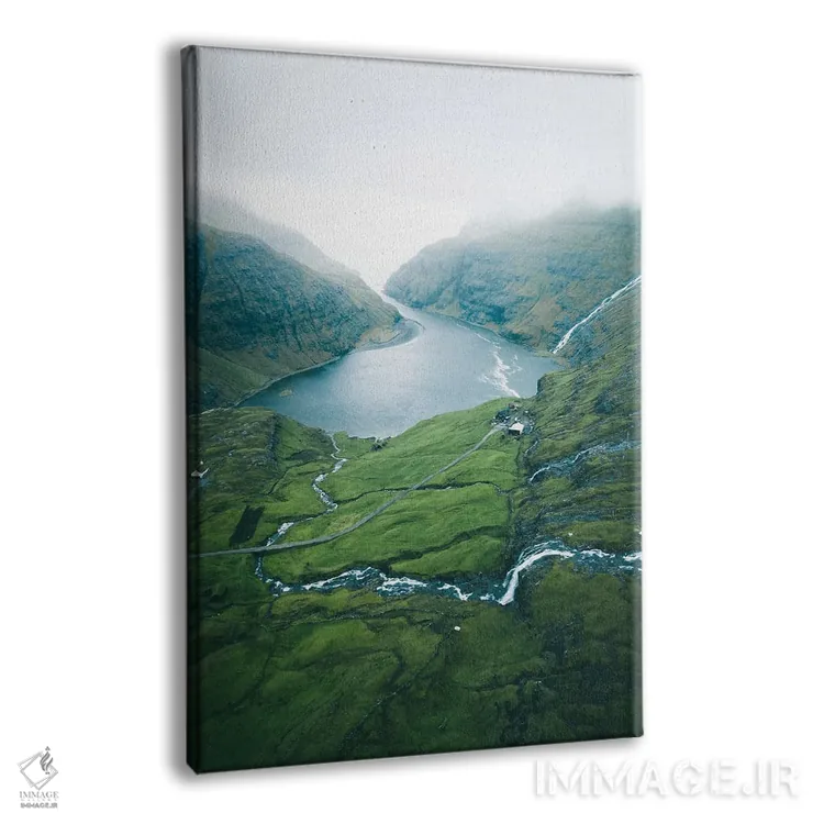 تابلو دکوراتیو دره هزار آبشار اثر فابیان فورتمن - نمای پرسپکتیو محصول