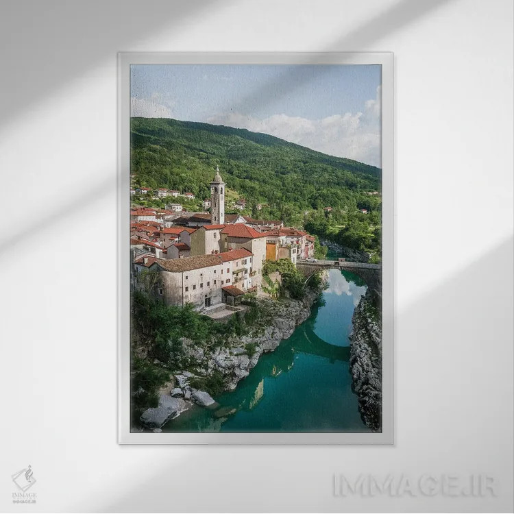 تابلو دکوراتیو اسلوونی زیبا اثر فابیان فورتمن - نمای قابدار سفید