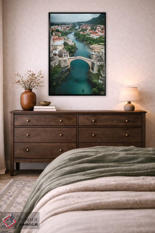 تابلو دکوراتیو پل موستار اثر فابیان فورتمن - D5B