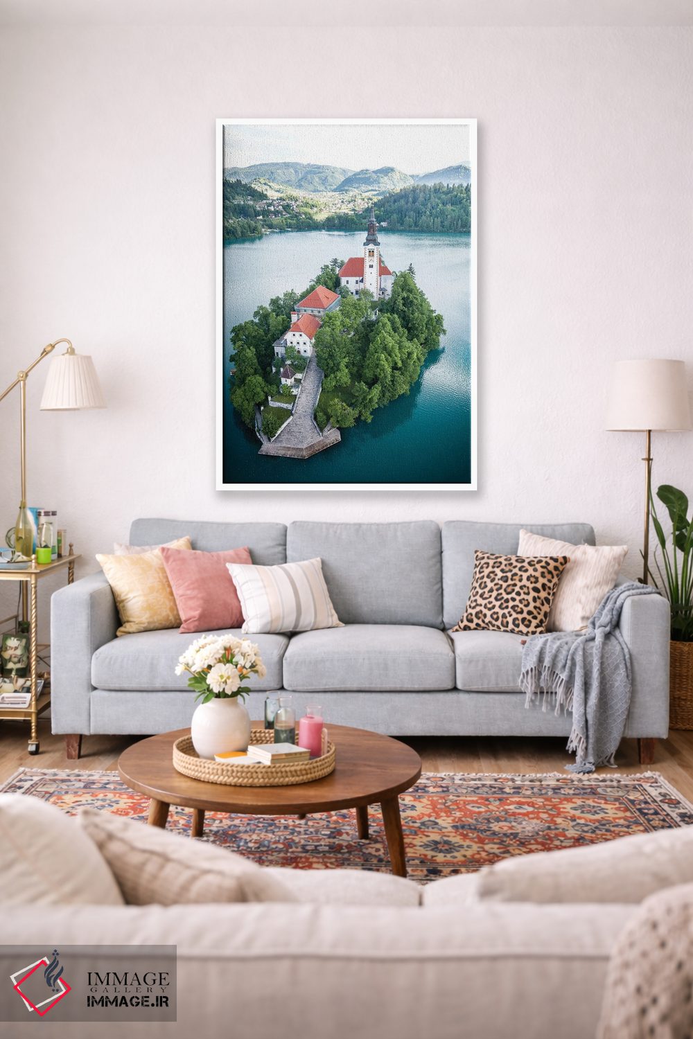 تابلو دکوراتیو جزیره دریاچه بلد اثر فابیان فورتمن - D1W