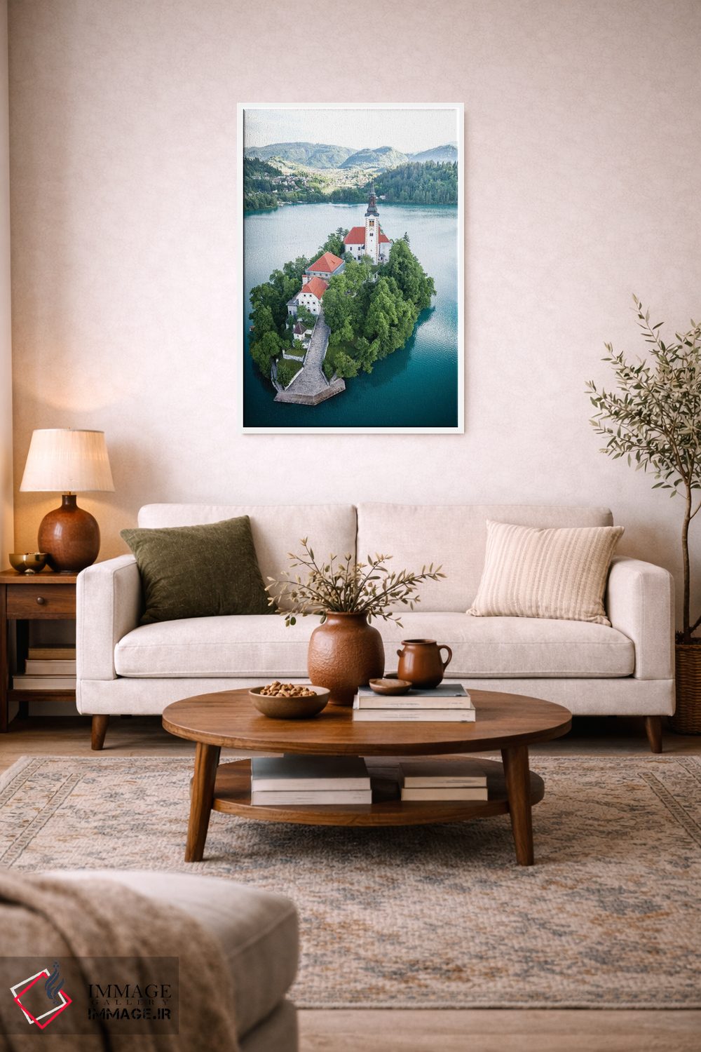 تابلو دکوراتیو جزیره دریاچه بلد اثر فابیان فورتمن - D2W