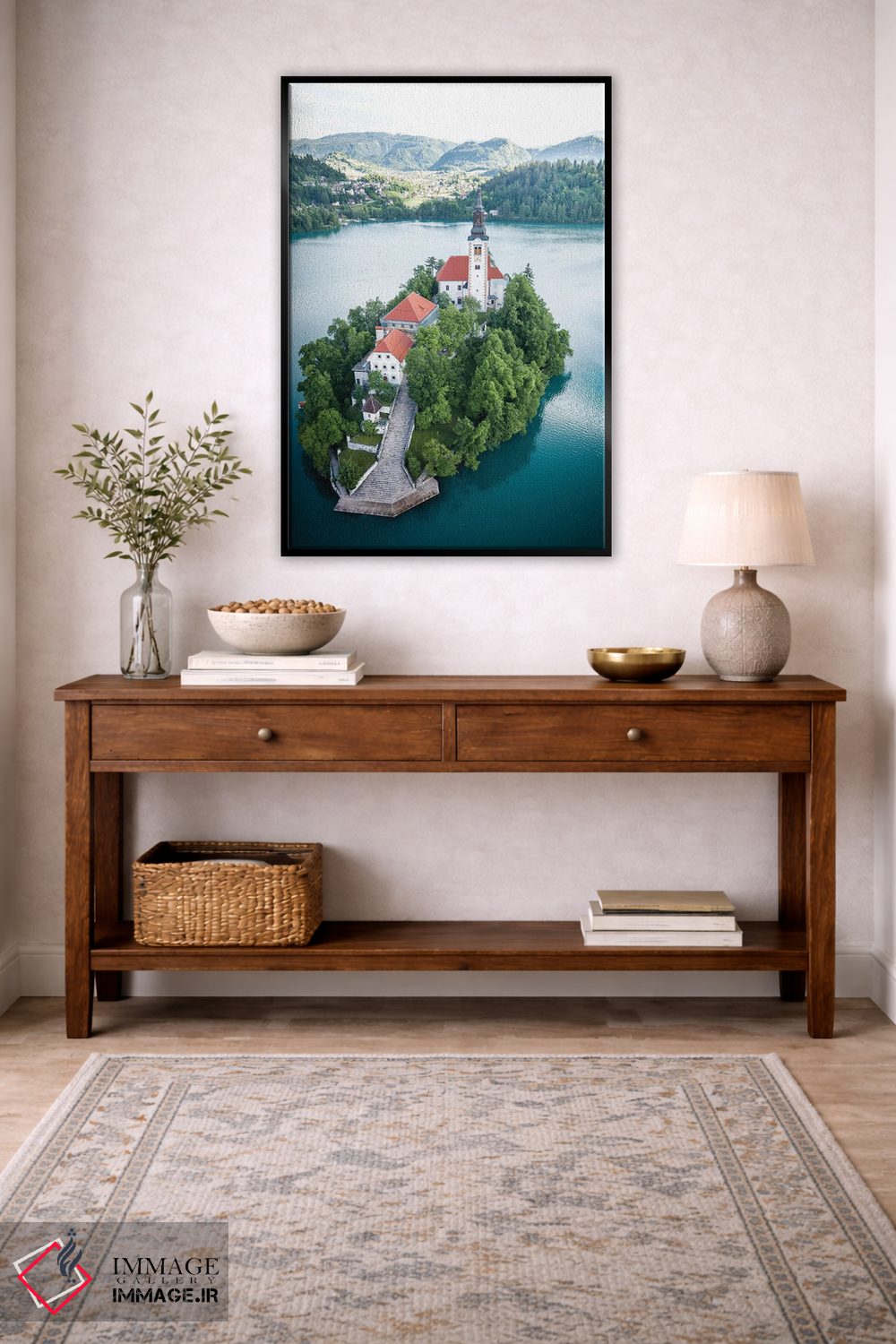 تابلو دکوراتیو جزیره دریاچه بلد اثر فابیان فورتمن - D4B