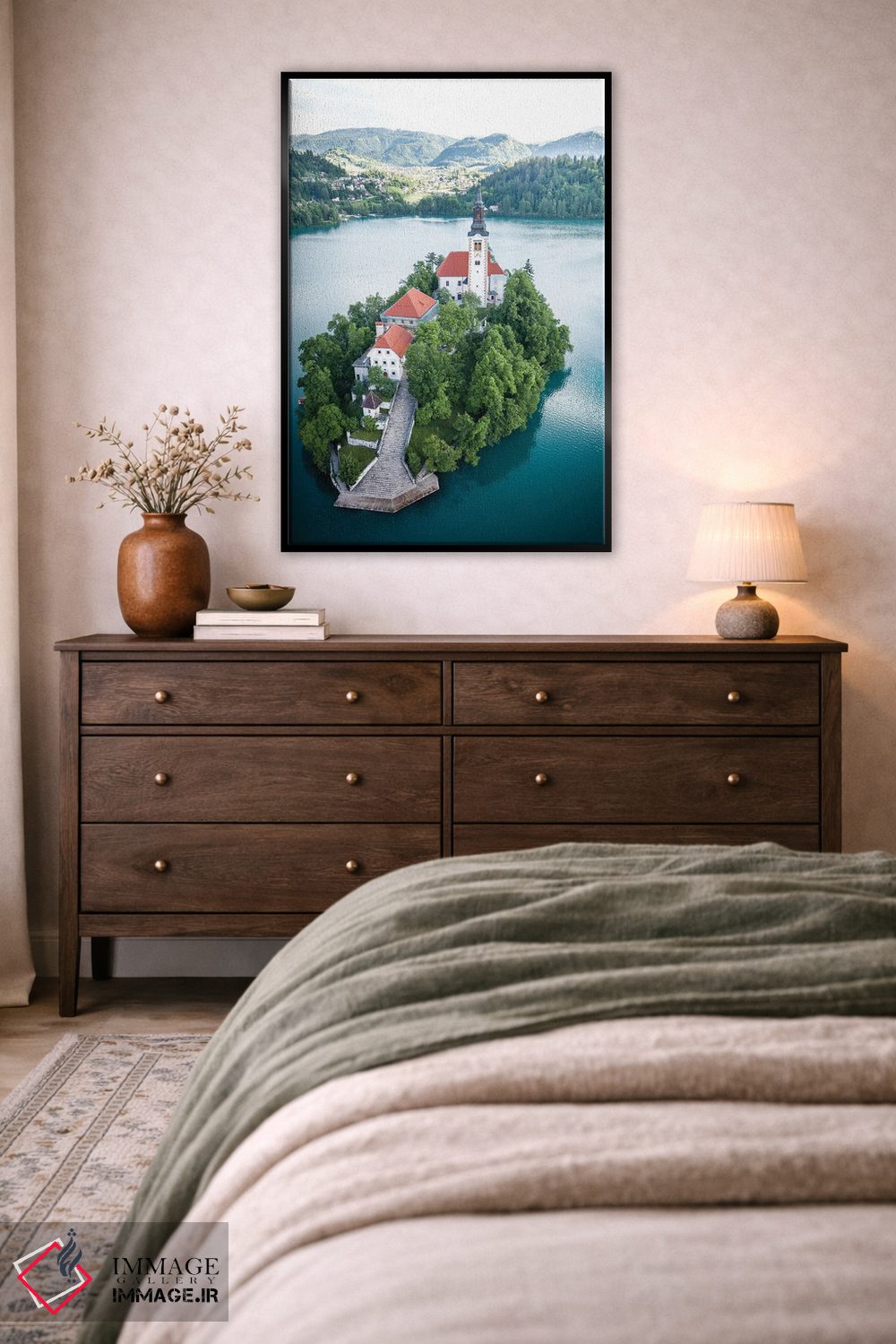 تابلو دکوراتیو جزیره دریاچه بلد اثر فابیان فورتمن - D5B