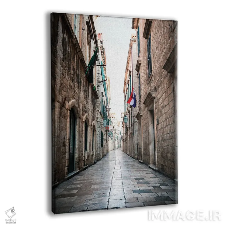 تابلو دکوراتیو کوچه های دوبروونیک اثر فابیان فورتمن - نمای پرسپکتیو محصول