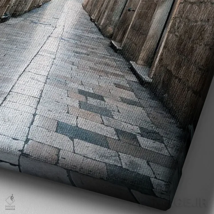 تابلو دکوراتیو کوچه های دوبروونیک اثر فابیان فورتمن - نمای نزدیک بافت بوم