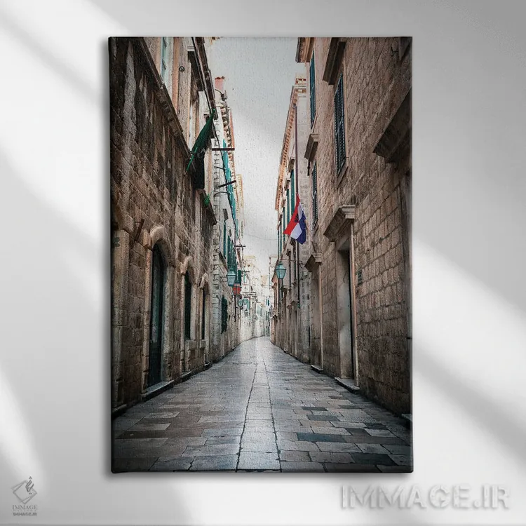تابلو دکوراتیو کوچه های دوبروونیک اثر فابیان فورتمن - نمای روبهرو روی دیوار