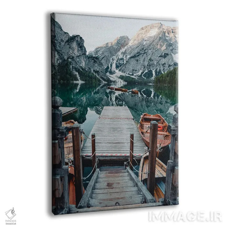 تابلو دکوراتیو قایق های دریاچه برااس اثر فابیان فورتمن - نمای پرسپکتیو محصول