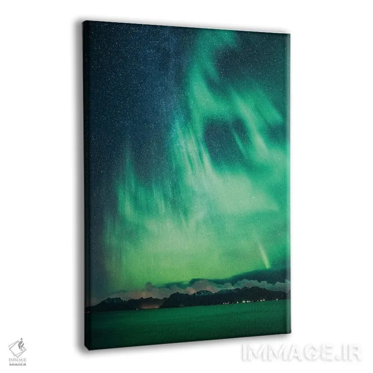 تابلو دکوراتیو آتش در آسمان اثر فابیان فورتمن - نمای پرسپکتیو محصول