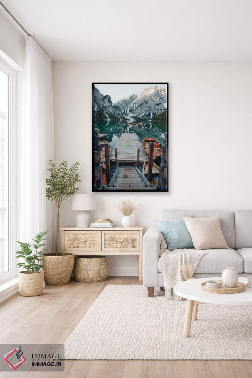 تابلو دکوراتیو قایق های دریاچه برااس اثر فابیان فورتمن - D3B