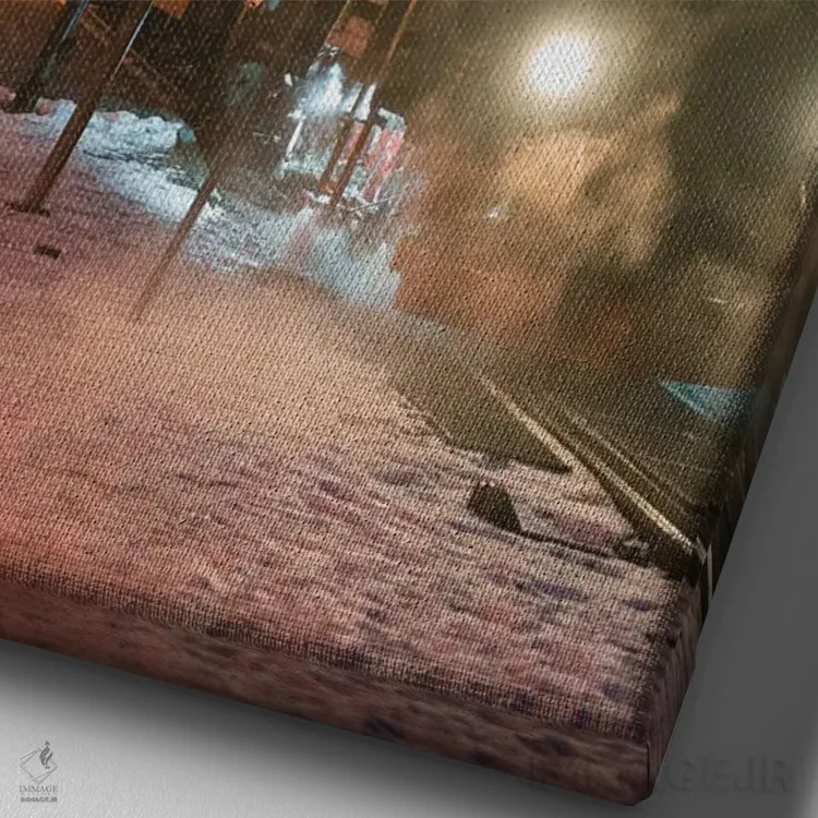 تابلو دکوراتیو قطار سریع السیر قطبی دو اثر فابیان فورتمن - نمای نزدیک بافت بوم