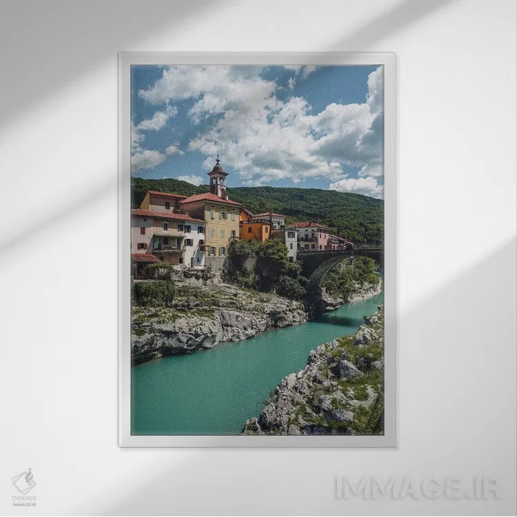 تابلو دکوراتیو اسلوونی در تابستان اثر فابیان فورتمن - نمای قابدار سفید