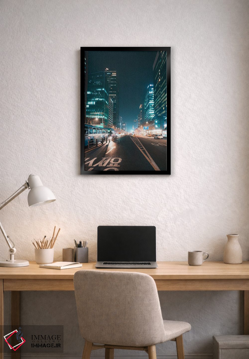 تابلو دکوراتیو چراغ های شبانه سئول یک اثر فابیان فورتمن - D3B