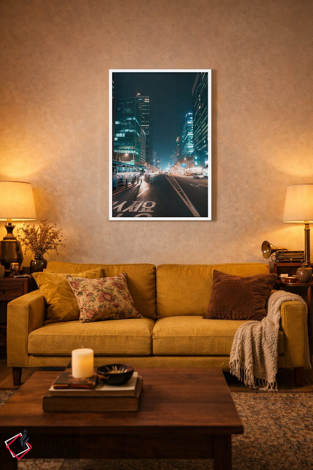 تابلو دکوراتیو چراغ های شبانه سئول یک اثر فابیان فورتمن - D4W