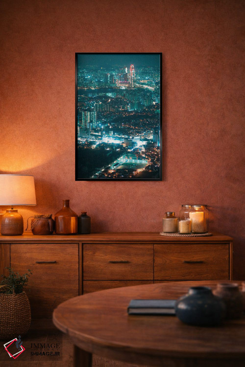 تابلو دکوراتیو چراغ های شبانه سئول چهار اثر فابیان فورتمن - D4B