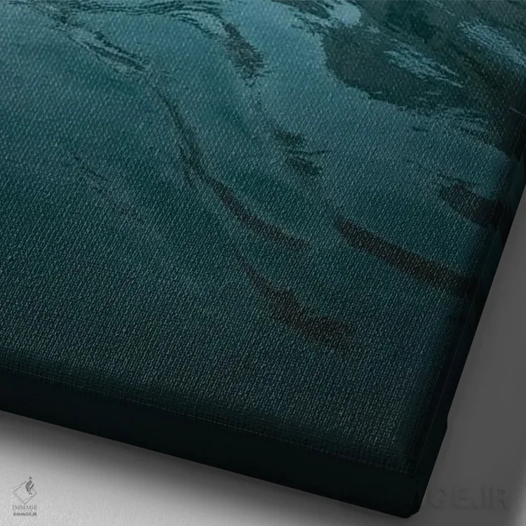 تابلو دکوراتیو موستار مه آلود اثر فابیان فورتمن - نمای نزدیک بافت بوم