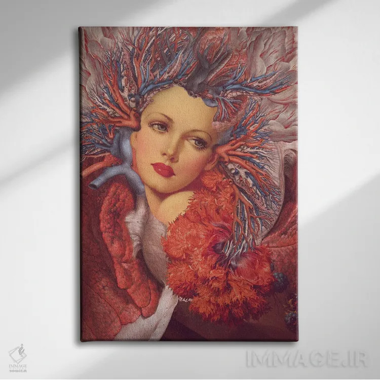 تابلو دکوراتیو هسته اثر اف اف او آرت - نمای روبهرو روی دیوار