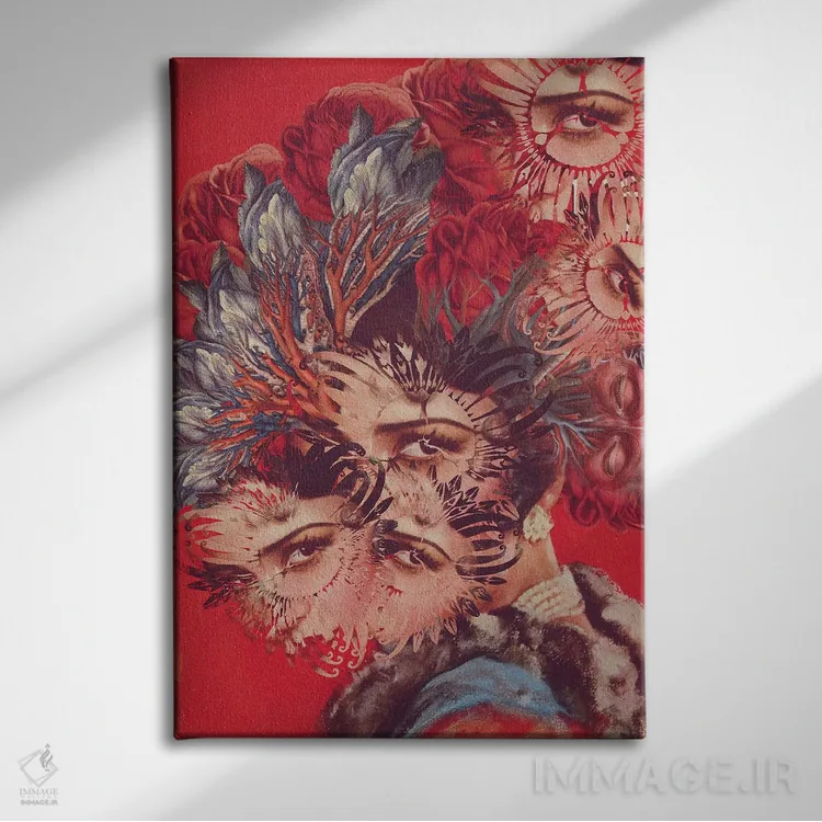 تابلو دکوراتیو بیبه اثر اف اف او آرت - نمای روبهرو روی دیوار