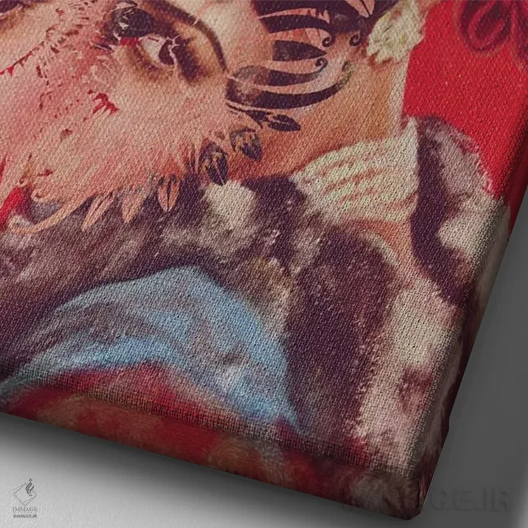 تابلو دکوراتیو بیبه اثر اف اف او آرت - نمای نزدیک بافت بوم