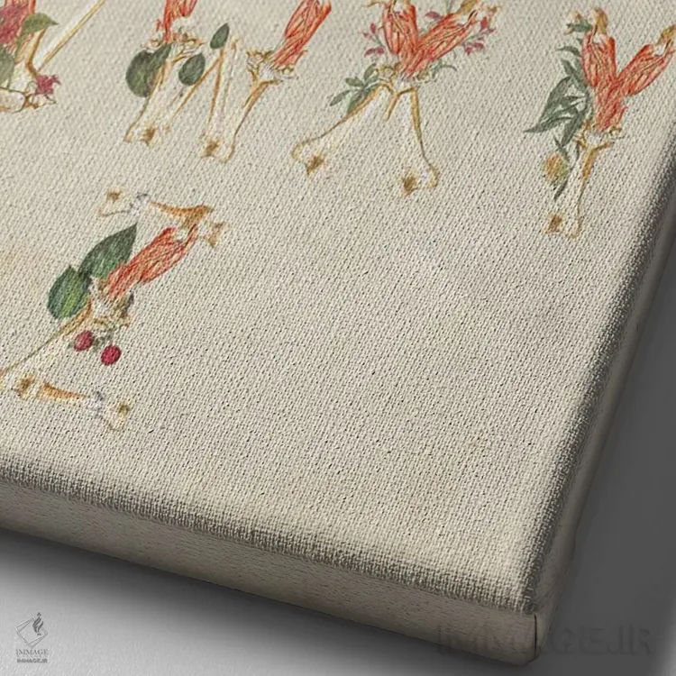 تابلو دکوراتیو الفبا اثر اف اف او آرت - نمای نزدیک بافت بوم