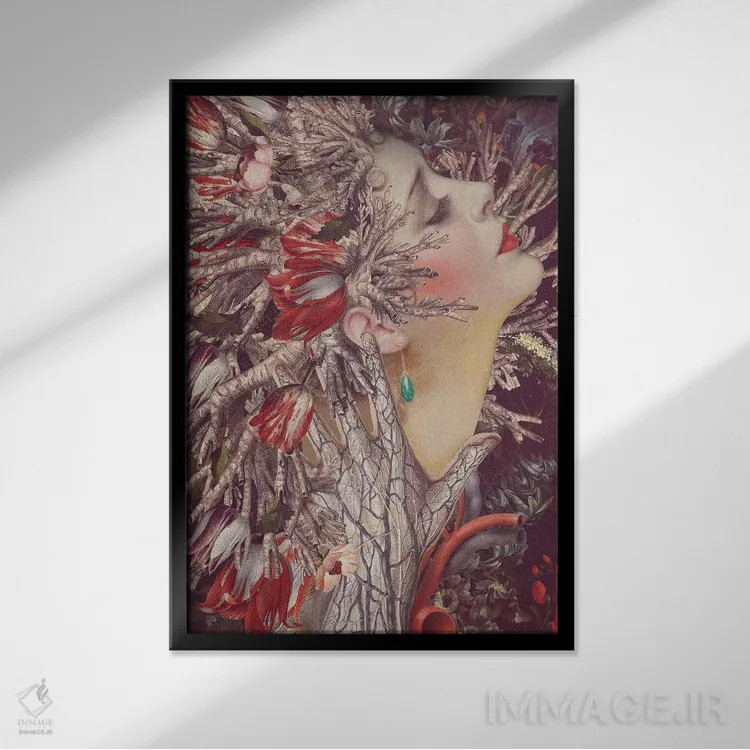 تابلو دکوراتیو دم کشیدن اثر اف اف او آرت - نمای قابدار مشکی